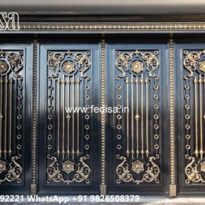 Steel Framed Wooden Gates, Gate Ke New Design Iron Gate Stock Photos And Images