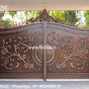 Steel Framed Wooden Gates, Factory Main Gate Design Catalogue Iron Gate Stock Photos And Images