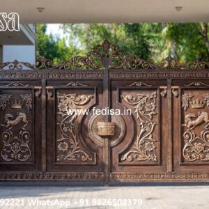 Mild Steel Gate Design, Design For Gate Pillars Iron Gate Stock Photos And Images