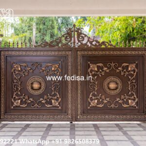 Steel Framed Wooden Gates, Steel Gate Frame Design Iron Gate Stock Photos And Images