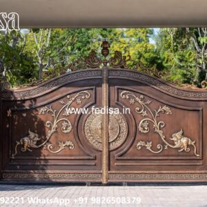 Steel Framed Wooden Gates, Gate Design Iron Simple Iron Gate Stock Photos And Images