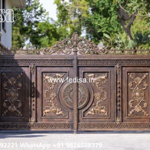 Wrought Iron Design Catalogue, Latest Pipe Gate Design Iron Gate Stock Photos And Images