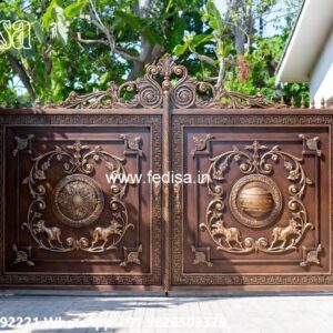 Mild Steel Gate Design, Gate Grey Colour Iron Gate Stock Photos And Images