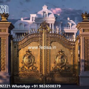 Mild Steel Gate Design, Metal Front Gate Design Iron Gate Stock Photos And Images