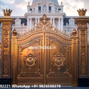 Steel Framed Wooden Gates, Ornamental Gate Design Iron Gate Stock Photos And Images