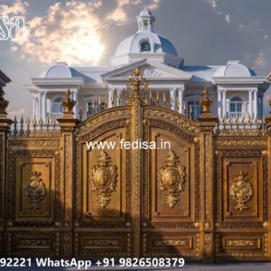 Steel Door Gate Design, Home Front Side Gate Design Iron Gate Stock Photos And Images