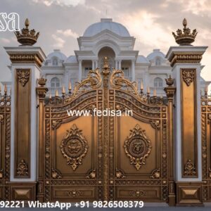 Gate Top Design, Gate Design Box Bar Iron Gate Stock Photos And Images