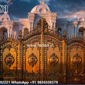 Wrought Iron Design Catalogue, House Boundary Grill Design Iron Gate Stock Photos And Images