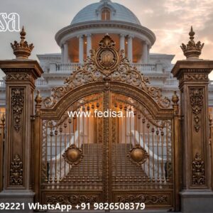 Steel Framed Wooden Gates, Home Main Gate Grill Design Iron Gate Stock Photos And Images
