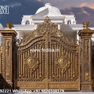 Gate Top Design, Big House Gate Design Iron Gate Stock Photos And Images