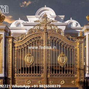 Mild Steel Gate Design, Grey Colour Gate Design Iron Gate Stock Photos And Images