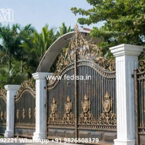 Gate Cover Design, Front Gate Design Iron Gate Stock Photos And Images