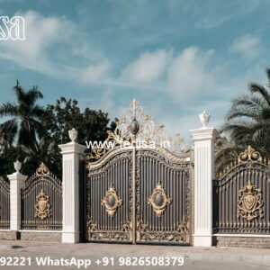 Fancy Steel Gate Design, Home Gate Design Iron Gate Stock Photos And Images