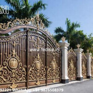 Fancy Steel Gate Design, New Gate Design Iron Gate Stock Photos And Images