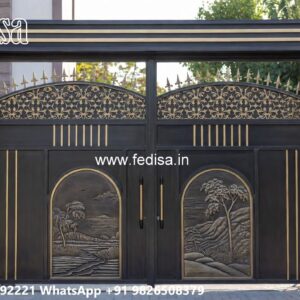 Fancy Steel Gate Design, Building Gate Design Iron Gate Stock Photos And Images