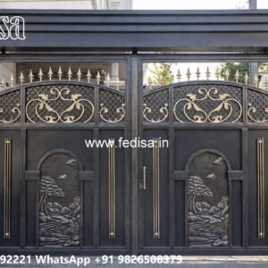 Sliding Gate Design For Small House, Lohe Ke Darwaje Ki Design Iron Gate Stock Photos And Images