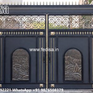 Cnc Main Gate Design, Boundary Wall Gate Iron Gate Stock Photos And Images