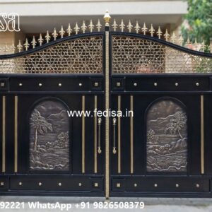 Classic Gate Design, Boundary Wall Grill Design Iron Gate Stock Photos And Images
