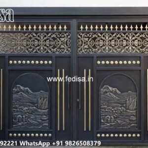 Gate Cover Design, Bungalow Gate Design Iron Gate Stock Photos And Images
