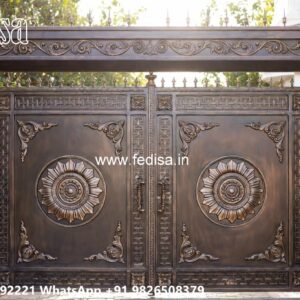Fancy Steel Gate Design, Main Gate Wall Design For Home Iron Gate Stock Photos And Images