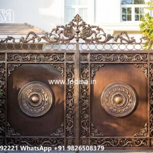 Gate Cover Design, Compound Grill Design Iron Gate Stock Photos And Images