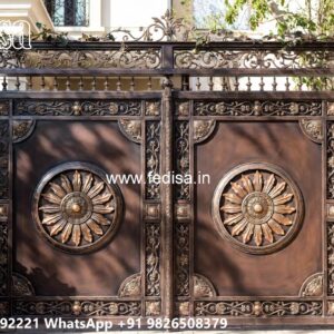 Gate Cover Design, Laser Cut Gate Design Iron Gate Stock Photos And Images