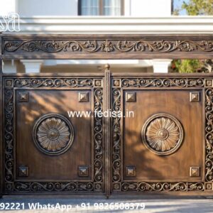 Sliding Gate Lock Design, Gate Wall Design For House Iron Gate Stock Photos And Images
