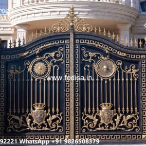 Sliding Gate Design For Small House, Simple Sliding Gate Design Iron Gate Stock Photos And Images