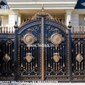 Fancy Steel Gate Design, Sheet Gate Design Iron Gate Stock Photos And Images
