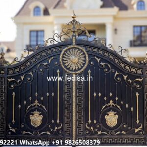 Cnc Main Gate Design, Plain Sheet Gate Design Iron Gate Stock Photos And Images
