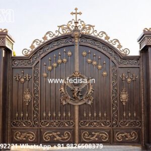 Steel Single Gate Design, Iron Sheet Gate Design Iron Gate Stock Photos And Images
