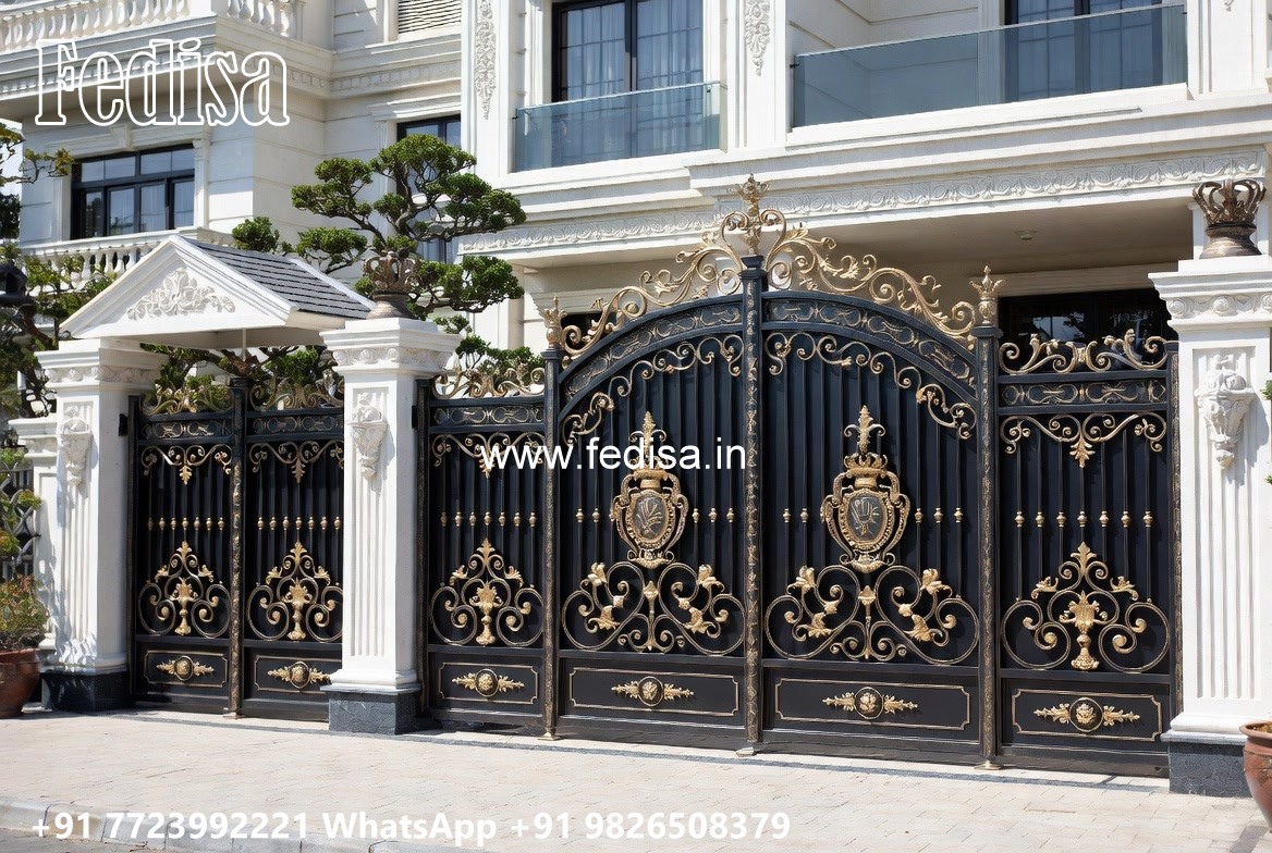 Steel Single Gate Design, Single Steel Gate Design Iron Gate Stock Photos And Images