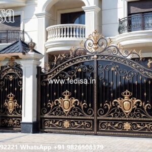 Sliding Gate Lock Design, Small Main Gate Design Iron Gate Stock Photos And Images