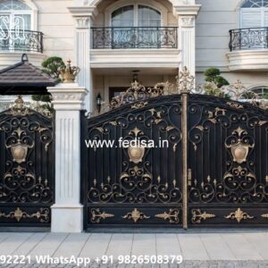 Steel Gate Handle Design, Front Door Gate Design Iron Gate Stock Photos And Images