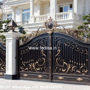 Fancy Steel Gate Design, Small Steel Gate Design Iron Gate Stock Photos And Images