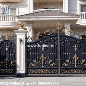 Gate Cover Design, Front Steel Gate Design Iron Gate Stock Photos And Images