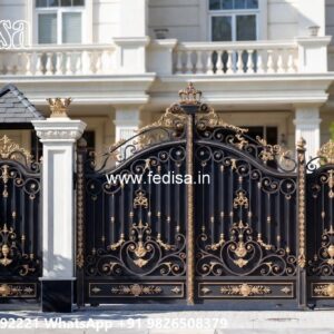 Sliding Gate Design For Small House, Steel Sliding Gate Design Iron Gate Stock Photos And Images