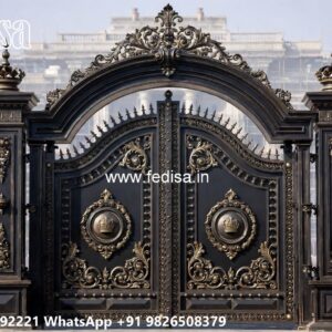Fancy Steel Gate Design, Wood And Metal Gates Design Iron Gate Stock Photos And Images