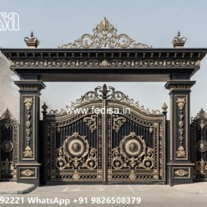 House Entry Gate Design, Fundermax Gate Design Iron Gate Stock Photos And Images