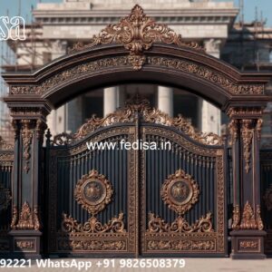 Classic Gate Design, Bungalow Main Gate Design Iron Gate Stock Photos And Images