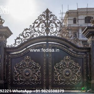 Sliding Gate Design For Small House, Timber Gates Designs Iron Gate Stock Photos And Images