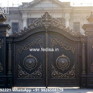 House Entry Gate Design, Iron Railing Design For Boundary Wall Iron Gate Stock Photos And Images
