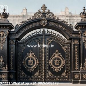 House Entry Gate Design, Slide Gate Design For House Iron Gate Stock Photos And Images