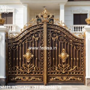Classic Gate Design, Double Door Steel Gate Design Iron Gate Stock Photos And Images