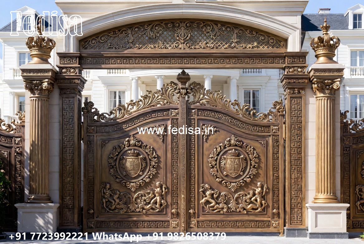 Steel Single Gate Design, Gate Shed Design Iron Gate Stock Photos And Images