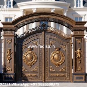 Steel Gate Handle Design, Laser Cutting Compound Gate Iron Gate Stock Photos And Images