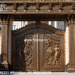 Sliding Gate Lock Design, Main Gate Flower Design Iron Gate Stock Photos And Images