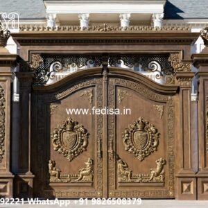 House Entry Gate Design, Boundary Main Gate Design Iron Gate Stock Photos And Images