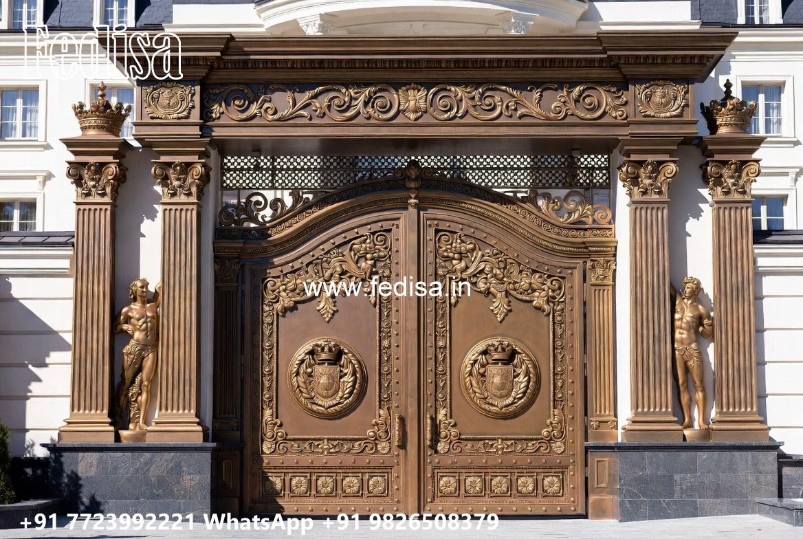 Steel Gate Handle Design, Front Gate Design For Small House Iron Gate Stock Photos And Images