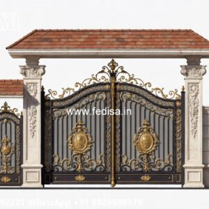 Steel Single Gate Design, Single Gate Design Steel Iron Gate Stock Photos And Images
